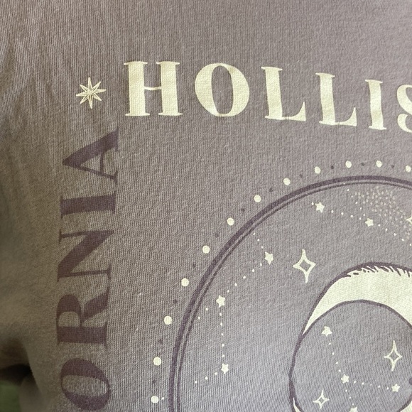 Hollister Women’s Lavender Lunar Moon Graphic Tee T-Shirt Sz M - Picture 5 of 11